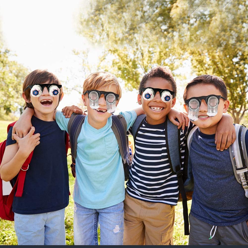 Droopy Eye Glasses for Kids, Set of 2, Funny Glasses with Dropping