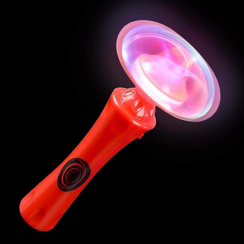 Light Up DIY Orbiter Wand, 8.5" LED Spin Toy for Kids with Batteries Included, Great Gift Idea for Boys and Girls, Fun Party Favor, Carnival Prize - Colors May Vary