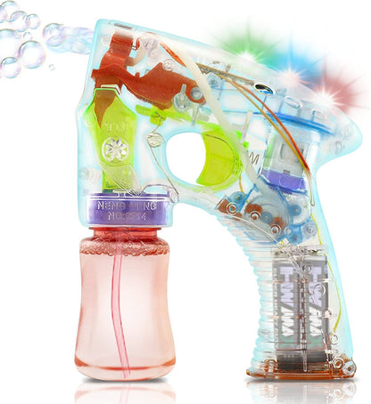 ArtCreativity Light Up Bubble Gun - Medium Lightweight Design - Perfect for Summertime - Fun, Engaging, and Entertaining - Party Favor, Amazing Gift Idea for Boys and Girls - Batteries Included