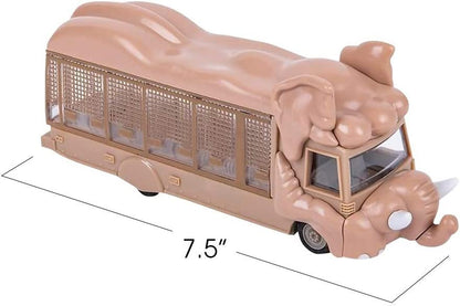 ArtCreativity Pull Back Elephant Safari Animal Bus for Kids, 7 Inch Elephant Design Bus with Pullback Mechanism, Durable Plastic Material, Party Decorations, Best Birthday Gift for Boys and Girls