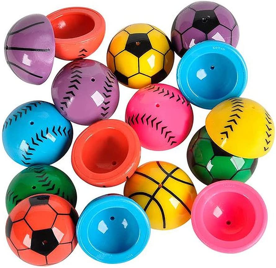 1.25" Vinyl Sport Ball Poppers - Pack of 24 - Assorted Colors - Awesome Pop Up Toy - Ideal Impulse Item - Great Small Game Prize, Party Favor and Gift Idea for Boys and Girls Ages 3+