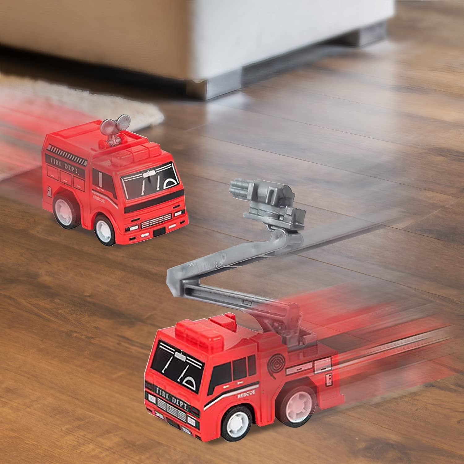 Mini Pullback Fire Engine Toy Trucks, Bulk Pack of 24, Firefighter Birthday Party Supplies and Favors, Firetruck and Fireman Favors and Goodie Treat Bag Fillers for Kids Ages 3+