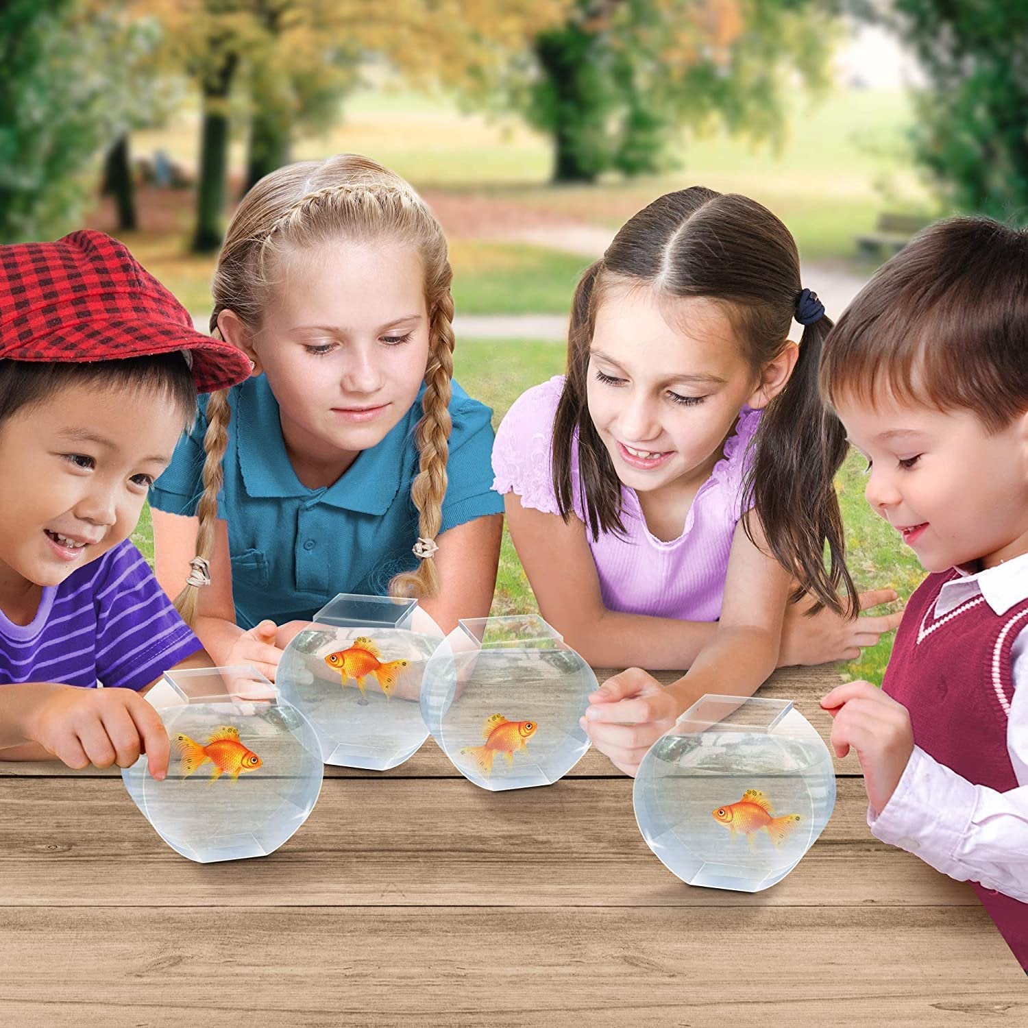 Plastic Fish Bowl Set - 12 Pack - Cute Fishbowls for Carnival Ball Toss Games, Party Table Centerpieces - Unique Carnival Supplies, Birthday Party Decorations, Kids Activity