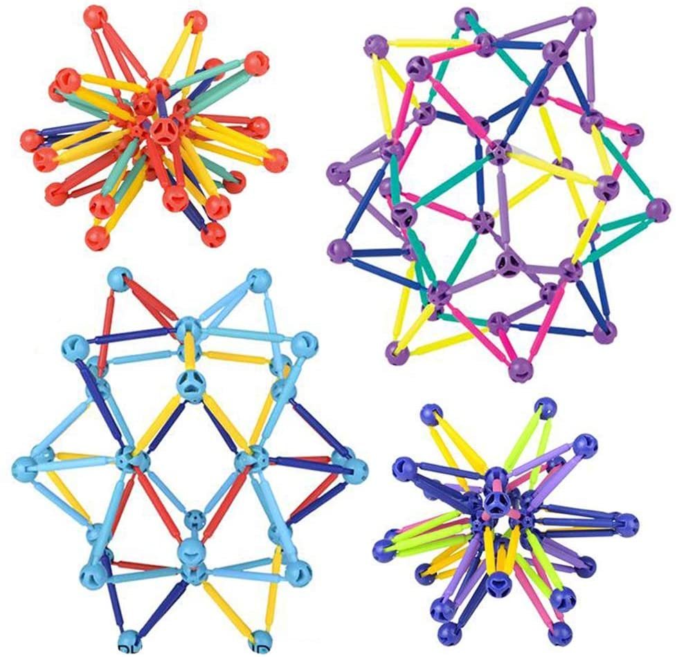 Collapsible Ball Toys, Set of 4 Expanding Mini Spheres for Kids, Stres ...