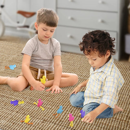 ArtCreativity Mini Bendable Duckies, Set of 48, Fidget Ducky Toys for Kids in 4 Vibrant Colors, Fidget Toys for Kids for Stress Relief, Great as Carnival Birthday Party Favors and Pinata Stuffers