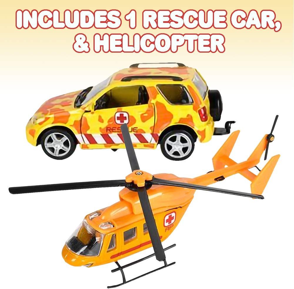 Car and store helicopter toy