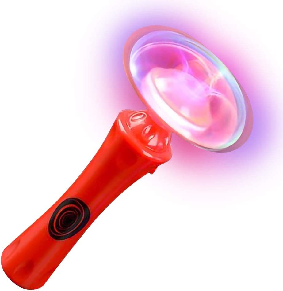 ArtCreativity Light Up DIY Orbiter Wand, 8.5 Inch LED Spin Toy for Kids with Batteries Included, Great Gift Idea for Boys and Girls, Fun Party Favor, Carnival Prize - Colors May Vary