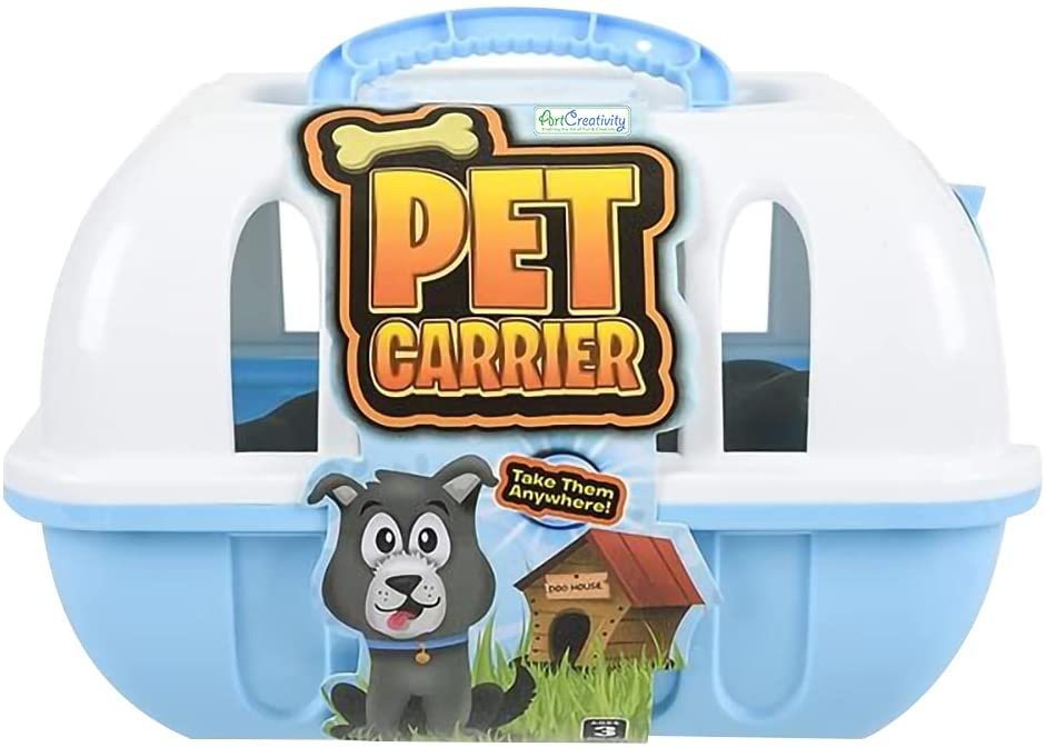 Dog Carrier Playset, Includes Mini Pet Carrier with Husky Toy, Travel Toy for Children