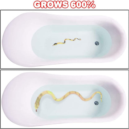 ArtCreativity Jumbo Growing Snake, Set of 2, Grows Up to 6X The Size, Reptile Zoo Birthday Party Favors for Kids, Science Educational Toys for Children, Great Birthday Gift