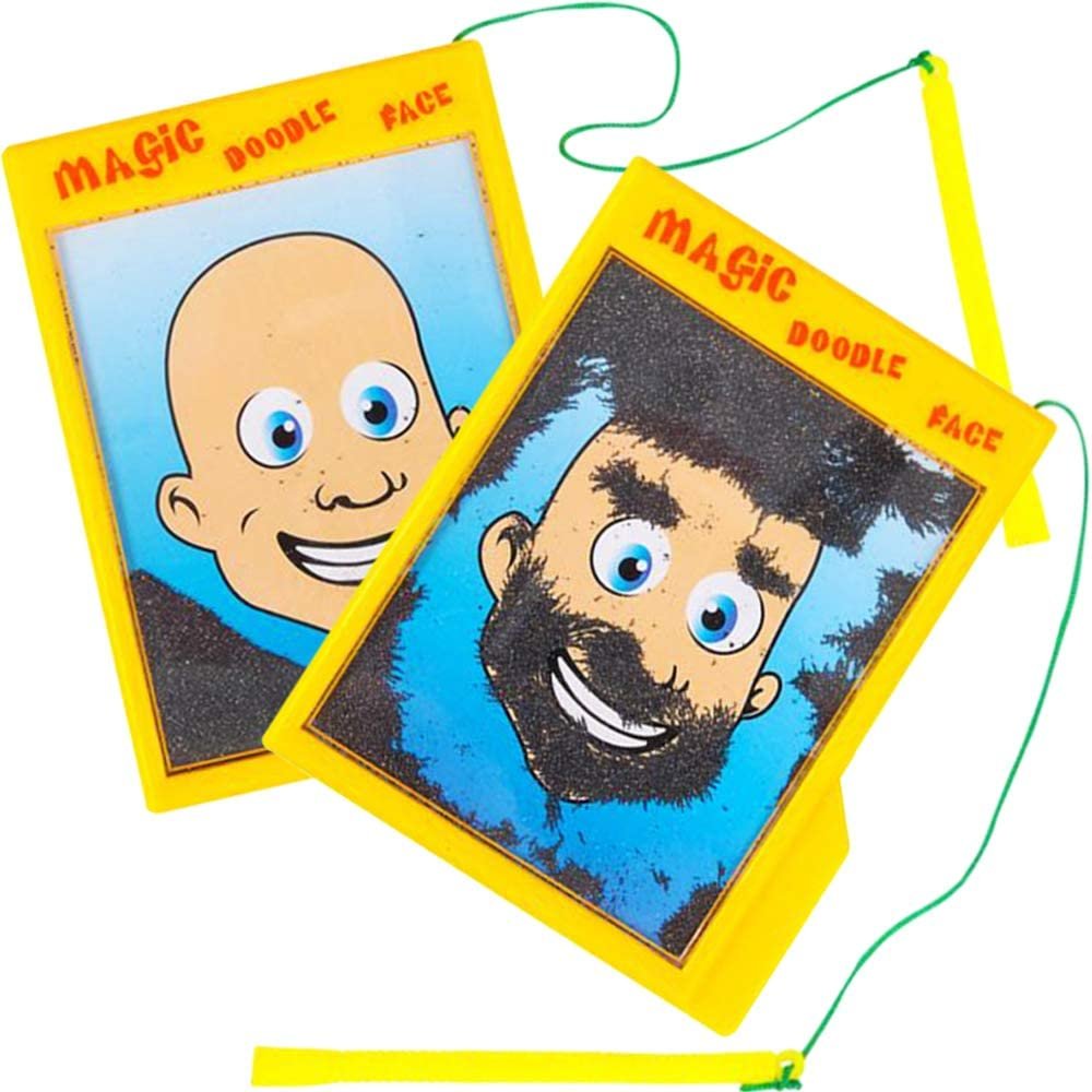 Doodle Face Boards for Kids, Set of 2, Magnet Art Activity for Boys and Girls, Mess-Free Art Toys for Children, Unique Party Favors and Gifts, Create the Perfect Hairdo with Magnets