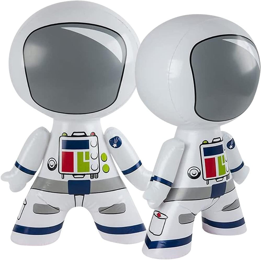 21" Astronaut Inflates, Set of 2, Inflatable Astronaut Toys with Hanging Tag, Decorations for Outer Space Themed Parties, Swimming Pool Toys for Kids, Fun Pretend Play Accessories