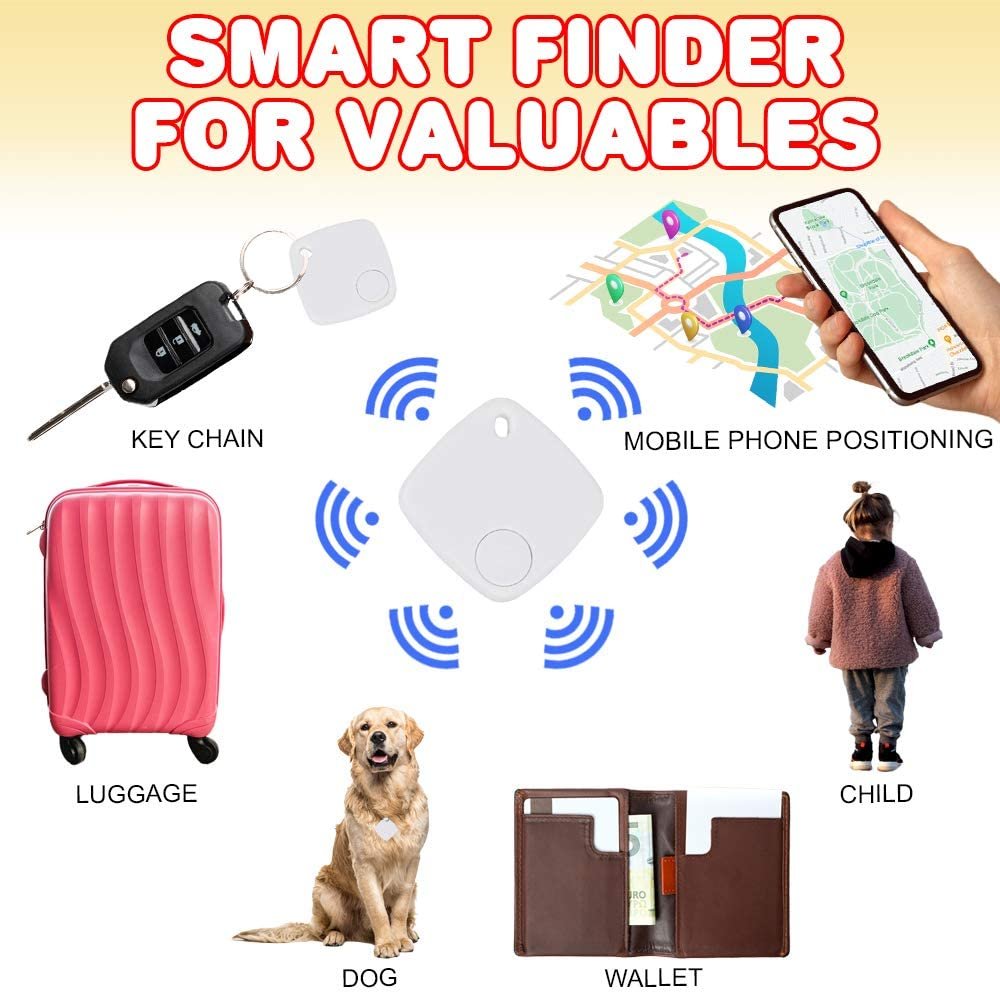 Wireless Key Finder Locator, 1PC, Smart Tracker Device with App and Remote Camera Shutter, Wi-Fi Anti-Lost Item Finder for Keys, Pets, Wallet, Kids, Luggage, Great Gift Idea