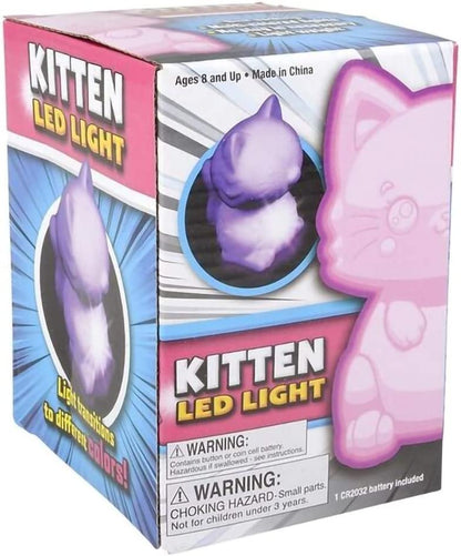 ArtCreativity Color Changing Cat LED Lamp, Night Light Cycles Through Awesome Colors, Battery-Operated Decorative Light for Kids, Bedroom Decor Nightlight for Boys and Girls