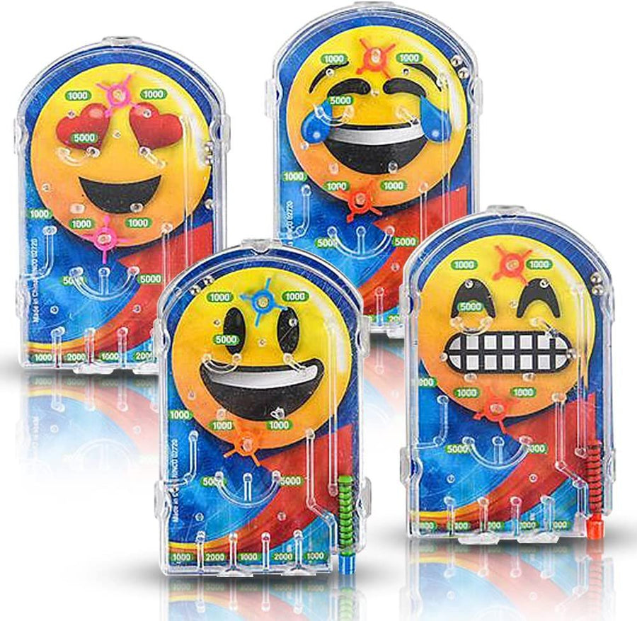 Assorted Handheld Emoticon Pinball Game - Pack of 24 Materials - Variety of Emoticon Characters - Fashionably Fun Party Favor - Amazing Gift Idea for Boys and Girls Ages 3+
