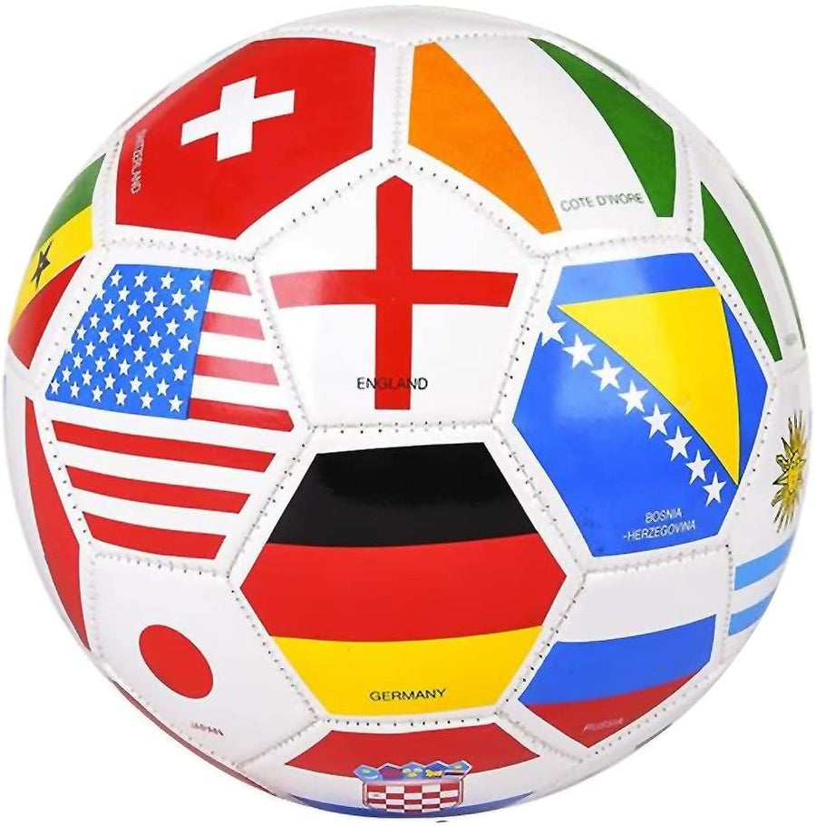 Regulation Flag Soccer Playground Ball for Kids, Bouncy 9" Kick Ball for Backyard, Park, and Beach Outdoor Fun, Durable Outside Play Toys for Boys and Girls - Sold Deflated