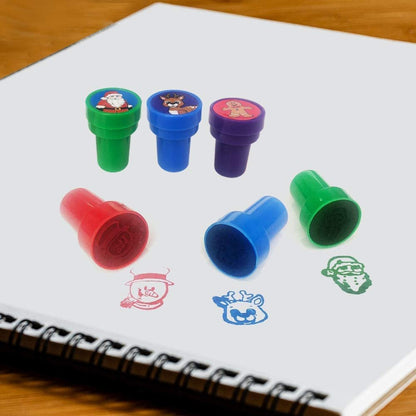 ArtCreativity Christmas Stampers for Kids, Pack of 24 Assorted Pre-Inked Holiday Stampers, Best for Christmas Party Favor Supplies, Goodie Bag Fillers, Stocking Stuffers, for Boys and Girls
