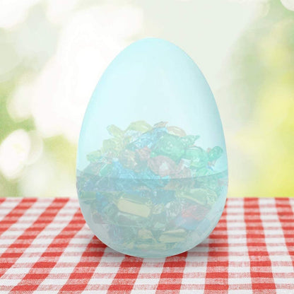 ArtCreativity Jumbo Plastic Easter Eggs, Set of 4, Giant 8 Inch, Large Easter Eggs Empty Fillable for Big Toys, Assorted Translucent Colors, Oversized Egg Hunt Supplies, Easter Basket Goodies for Kids