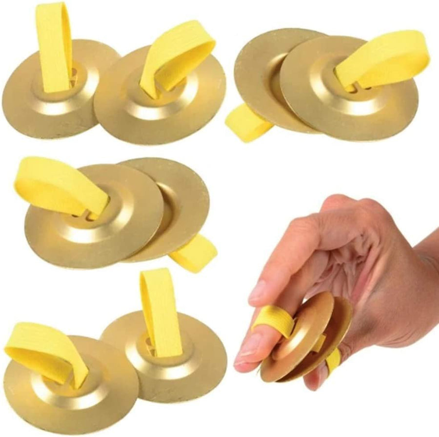 Finger Cymbals Party Noise Makers, 12 Pairs, Kids’ Percussion Instruments for Preschool Classroom, Belly Dancing Outfit Accessories, Fun Birthday Party Favors and Goodie Bag Fillers