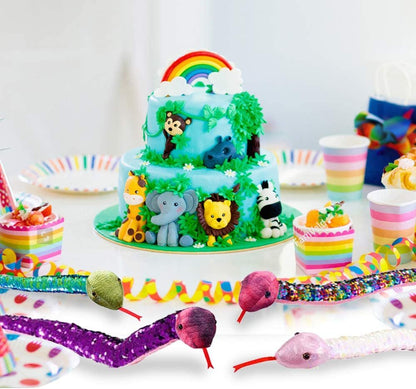 ArtCreativity Flip Sequin Snake Toys for Kids, Set of 4, Plush Snakes with Color Changing Sequins, Jungle Party Supplies, Animal Birthday Favors for Boys and Girls, Cute Nursery Décor, 26 Inches