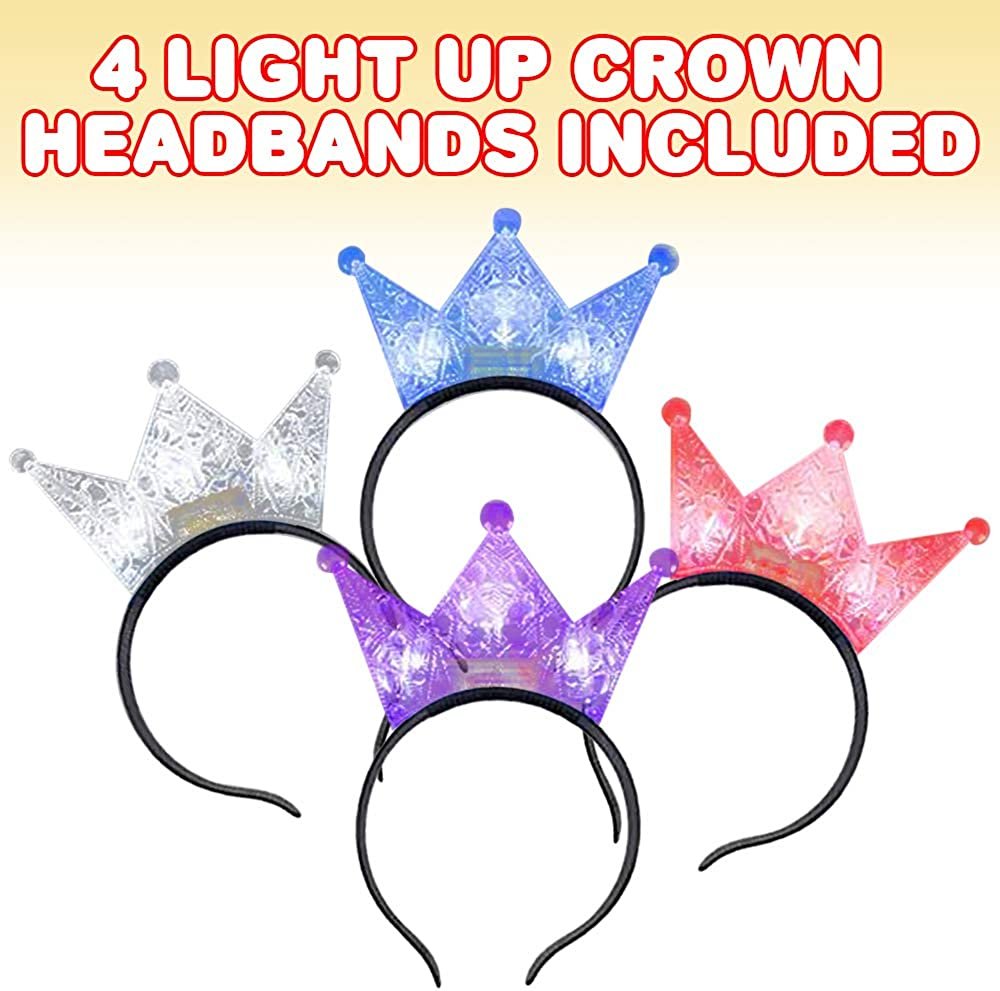 Light Up Crowns for Kids, Set of 4, LED Headband Crowns for Girls and · Art  Creativity