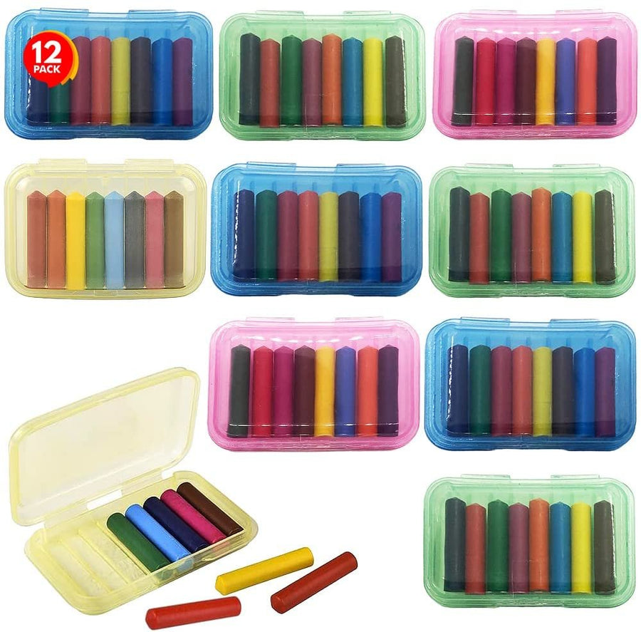 Mini Crayon Sets for Kids, 12 Pack, Contain 8 Mini Crayons in Each Set, Mini Crayon Packs for Arts and Crafts, Great as Crayon Party Favors, Goodie Bag Stuffers, and Teacher Awards