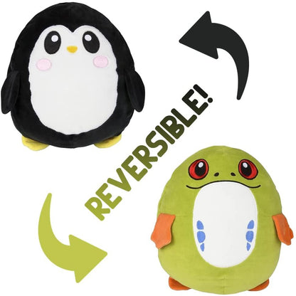 ArtCreativity Reversible Plush Animal, 1 Piece, Reversible Plush Toy for Kids with Penguin and Frog Designs, Playroom, Bedroom, and Baby Nursery Decoration, Great Gift Idea for Ages 3 and Up