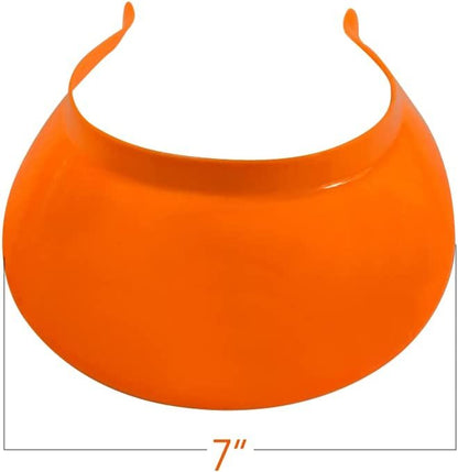 ArtCreativity Neon Plastic Visors, Set of 12, Sun Visors for Kids and Adults in Assorted Neon Colors, Sun Protection Hats with a Universal Fit, Outdoor Party Favors, and Retro Costume Accessories