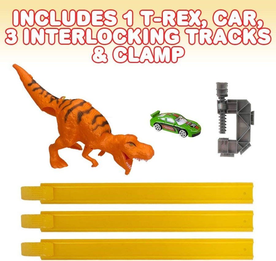 Dinosaur Expedition Escape Set, Dinosaur Playset for Kids with Diecast Toy Car, Tracks, and Dino, Cool Dinosaur Toys for Boys and Girls, Best Christmas or Birthday Gift for Children