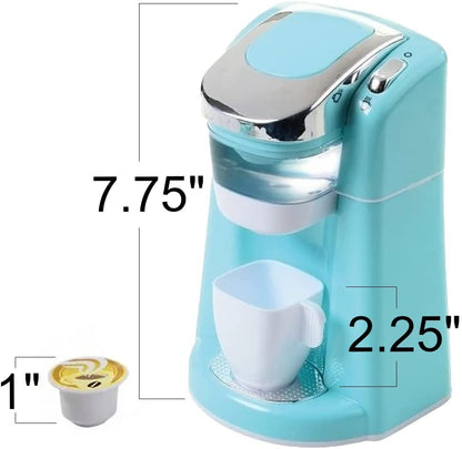 ArtCreativity Coffee Machine for Kids, Coffee Playset with 2 Pretend Pods and 1 Cup, Play Kitchen Accessories with Brewing Sound and Water Dripping, Kitchen Pretend Play Toys for Girls and Boys