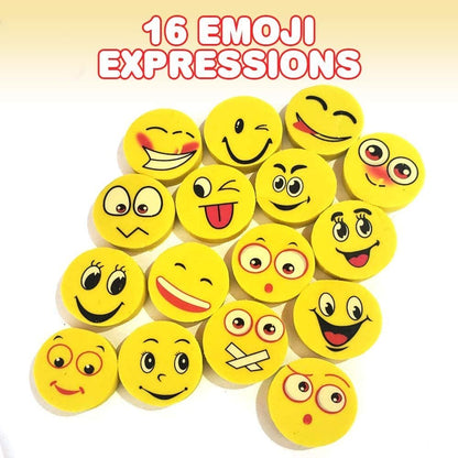 ArtCreativity Emoji Erasers, Pack of 70, Emoticon Smile Face Pencil Erasers in Assorted Designs, School Supplies for Children, Teacher Rewards, Classroom Gifts, Emoji Birthday Party Favors for Kids