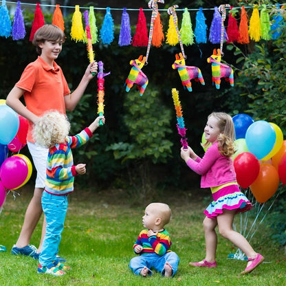 ArtCreativity Mini Donkey Piñatas - Set of 3 - Colorful Birthday Party Decorations - Small Miniature Piñata Decor for Feliz Navidad, Cinco de Mayo, Taco Fiesta - Mexican-Themed Party Supplies