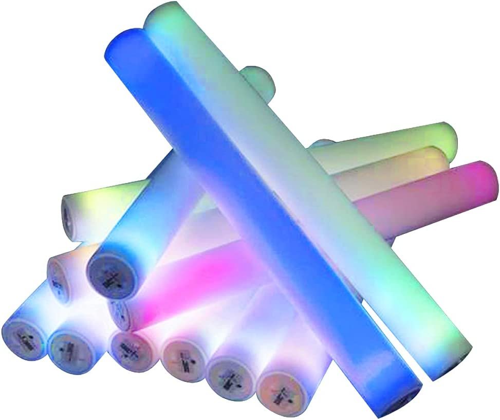 Light Up Foam Batons By Artcreativity, Set of 24 Glow Sticks, LED