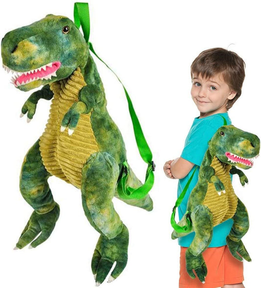 ArtCreativity Plush T-Rex Backpack for Kids, 1PC, Dinosaur Bag for Kids with Adjustable Straps and Zipper, Cool Dinosaur Costume Accessories for Boys and Girls, Dinosaur Gifts for Boys and Girls
