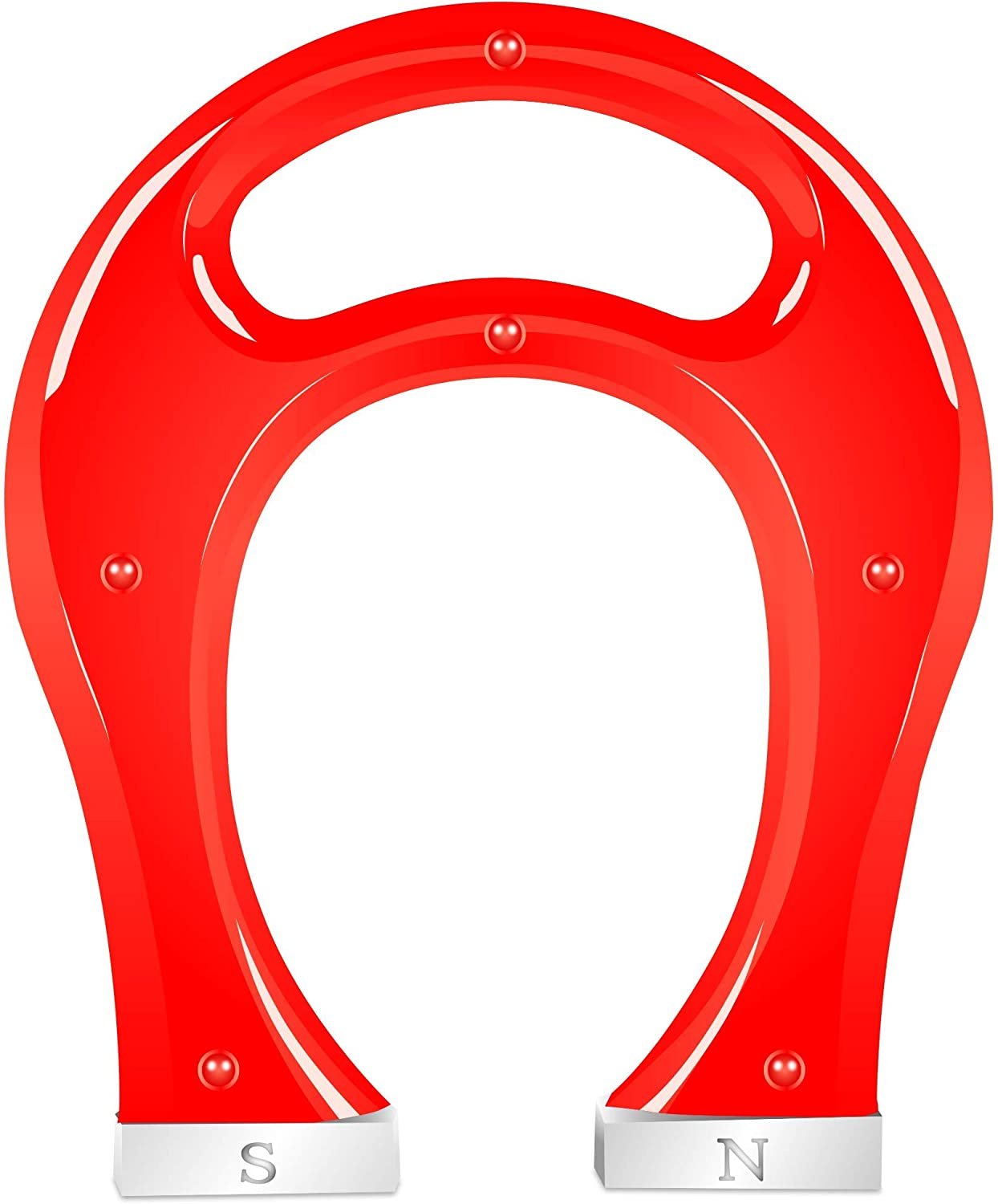 Horseshoe Magnet for Kids - 8" Horse Shoe U-Shaped Magnet with Carry Handle - Fun Science Activity Toy, Great Gift Idea for Boys and Girls, Novelty Item for Adults - Colors May Vary