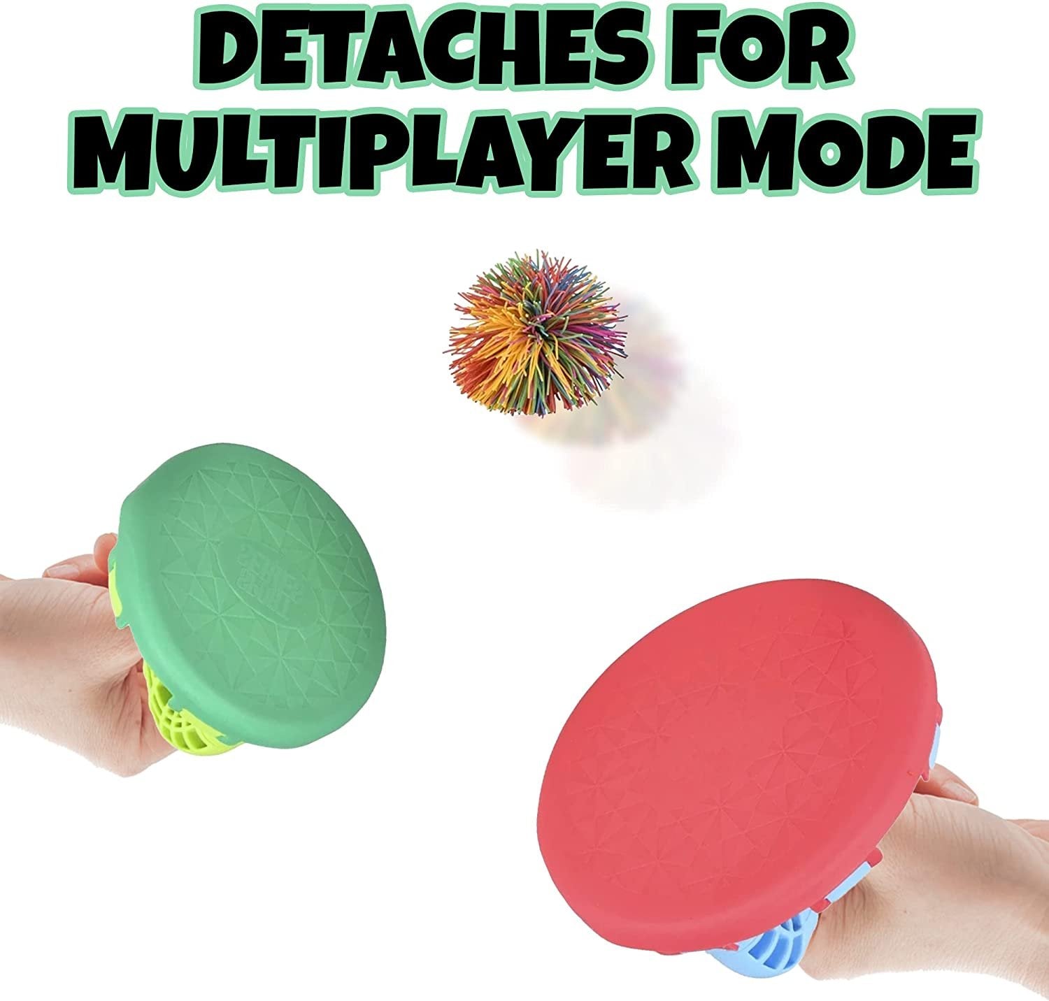 Paddle Catch Ball Set, 2 Attachable Paddles and 2 String Balls, Paddle Ball Game for Indoor & Outdoor Fun, Toss & Catch Play Balls, Active Hand Eye Coordination Games for Kids and Adults