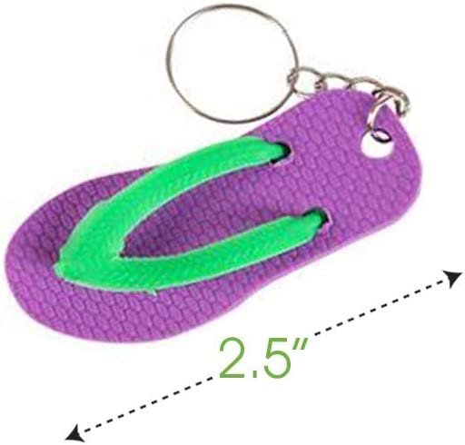 Flip Flop Keychains, Set of 36, Fun Key Chains for Backpack, Purse, Lu ...