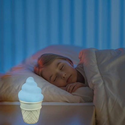 ArtCreativity Color Changing Ice Cream Cone Lamp, LED Night Light Cycles Through Awesome Colors, Battery Operated Decorative Lighting, Bedroom Décor Nightlight, Great Gift Idea for Kids