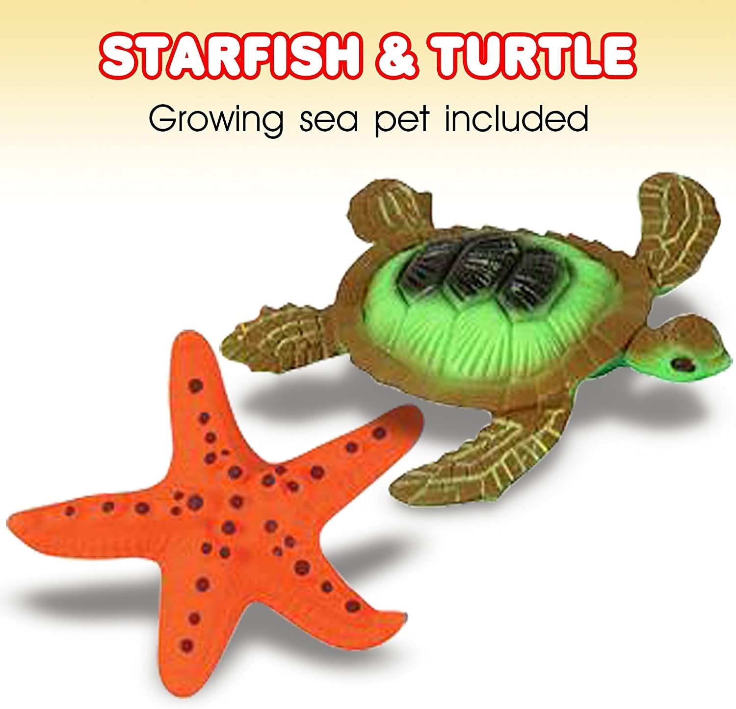 Growing Sea Animals by 6 Different Water Expanding Sea Creatures - Grows 6X Larger - Amazing Sensory Jelly-Like Toy - Fun and Educational Gift for Boys and Girls.