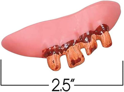 ArtCreativity Fake Ugly Front Teeth for Halloween Costume - Bulk Pack of 12 - Gnarly Scary Gag Teeth Props for Kids and Adults, Soft Vinyl, Best for Halloween Party Favors, Treats, Décor, Goodie Bags
