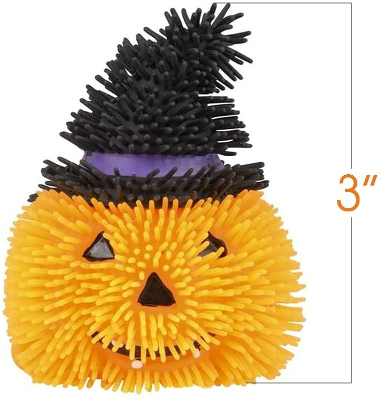 Light Up Halloween Puffers, Set of 6, LED Fidget Toys for Kids and Adults, Includes Ghost and Pumpkin Halloween Toys, Non-Candy Halloween Treats and Party Favors for Themed Parties